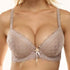 parine.pl 214 Beżowy / 85B Koronkowy Biustonosz Plus Size