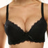 parine.pl 214 Czarny / 85B Koronkowy Biustonosz Plus Size