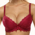 parine.pl 214 Czerwony / 85B Koronkowy Biustonosz Plus Size