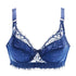 parine.pl 214 Niebieski / 100 / B Koronkowy Biustonosz Plus Size