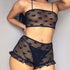 parine.pl Bielizna > Elegancka > Komplet elegancki Czarny / XXL Koronkowy Komplet W Serca