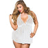 parine.pl Bielizna > Nocna > Plus Size do spania Biały / 4XL Koszula Nocna Plus Size