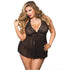 parine.pl Bielizna > Nocna > Plus Size do spania Czarny 3 / 5XL Koszula Nocna Plus Size