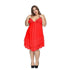 parine.pl 5513 Czerwony / 6XL Koszula Nocna Plus Size Transparentna Z Wyjątkową Koronką