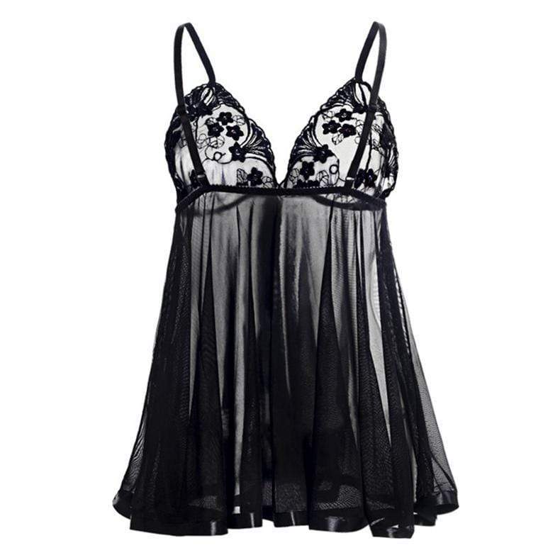 parine.pl 5513 Koszula Nocna Plus Size Z Koronką Na Biuście