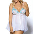 parine.pl 5513 Biały / XL Koszula Nocna Plus Size Z Koronką Na Biuście