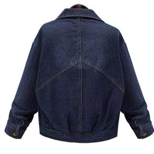 parine.pl Kurtka Oversize Z Ciemnego Jeansu