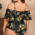 parine.pl Kwieciste Plus Size Bikini Z Falbanką