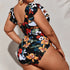 parine.pl Kwieciste Plus Size Bikini Z Falbanką