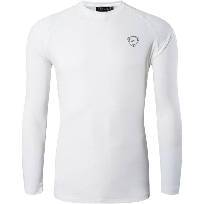 parine.pl Biały 1 / XL Longsleeve Męski W Jednolitym Kolorze