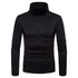 parine.pl Czarny / M Longsleeve Męski Z Golfem W Jednolitym Kolorze