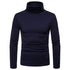 parine.pl Granatowy / M Longsleeve Męski Z Golfem W Jednolitym Kolorze