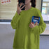 parine.pl Odzież > Bluzka long sleeve Jasnozielony / M Luźna Bluzka Z Długim Rękawem