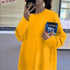 parine.pl Odzież > Bluzka long sleeve Żółty / M Luźna Bluzka Z Długim Rękawem