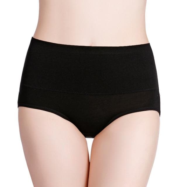 parine.pl Bielizna > Majtki > Plus Size Gacie Czarny / M Majtki Z Wysokim Stanem