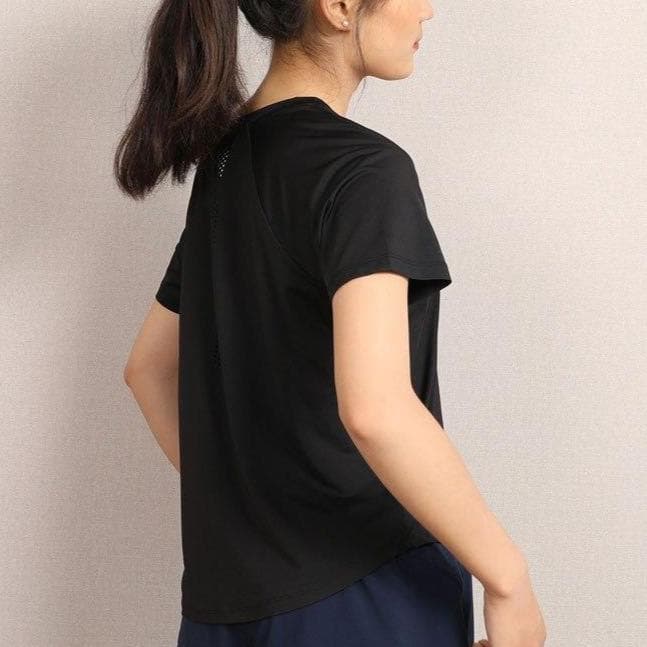 parine.pl Sport > Top Czarny / 4XL Oddychający Sportowy Top