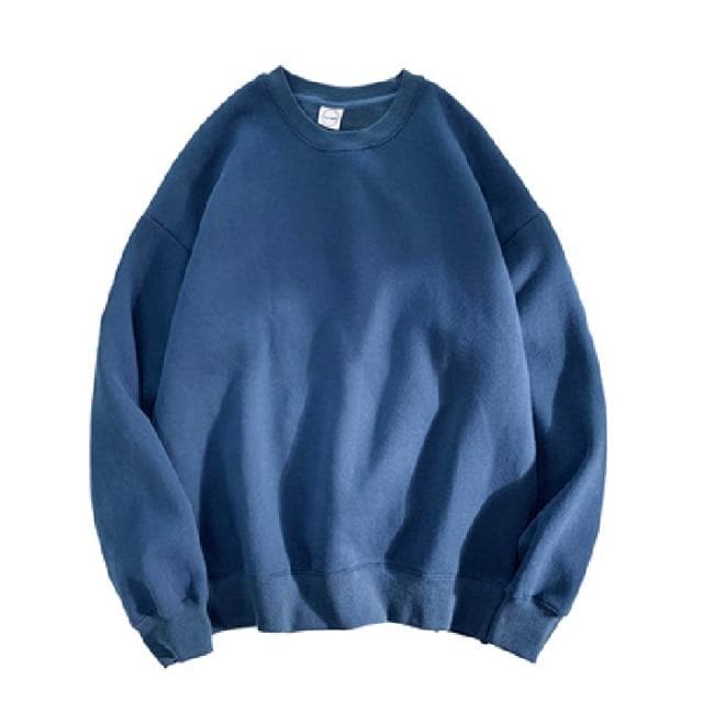 parine.pl Odzież > Bluza Ciemnoniebieski / M Oversizowa Bluza Bez Kaptura