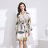 parine.pl 2302 Szary / XL Peniuar W Kwiatowe Wzory