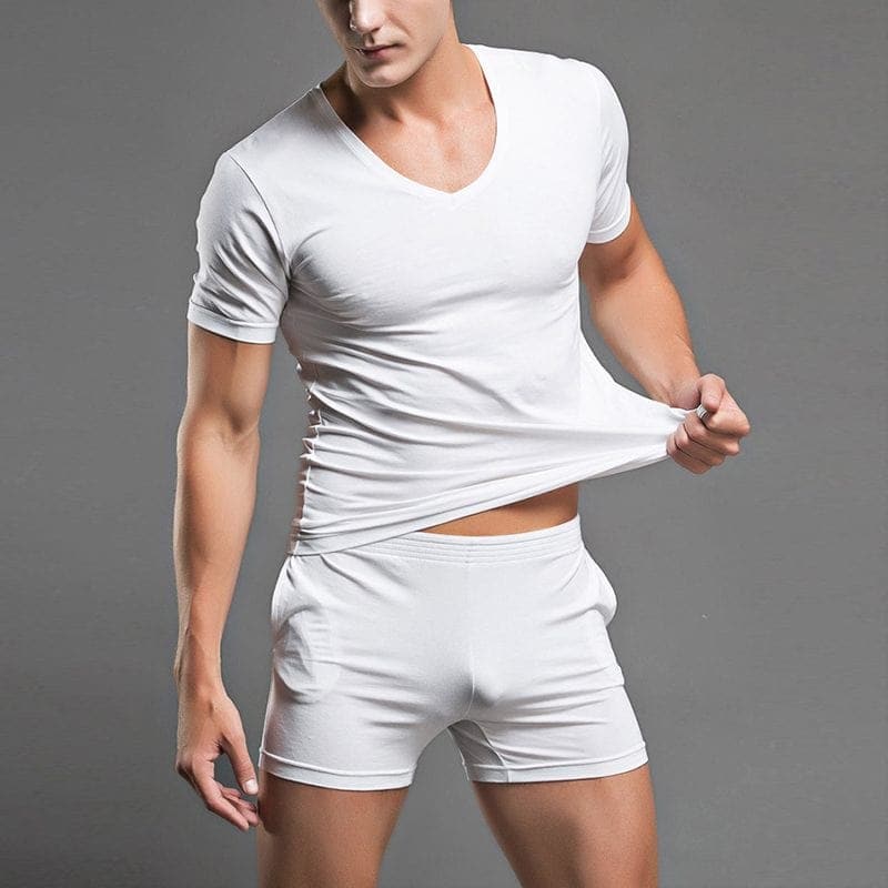parine.pl Biały / 5XL Piżama Ze Spodenkami