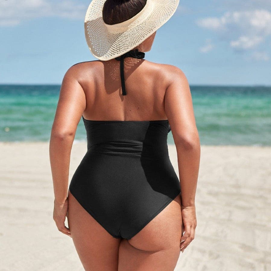 parine.pl Plus Size Bikini W Jednolitym Kolorze