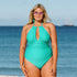 parine.pl Jasnoniebieski / XXL Plus Size Bikini W Jednolitym Kolorze
