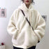 parine.pl Odzież > Bluza Beżowy / XXL Pluszowa Bluza Oversize