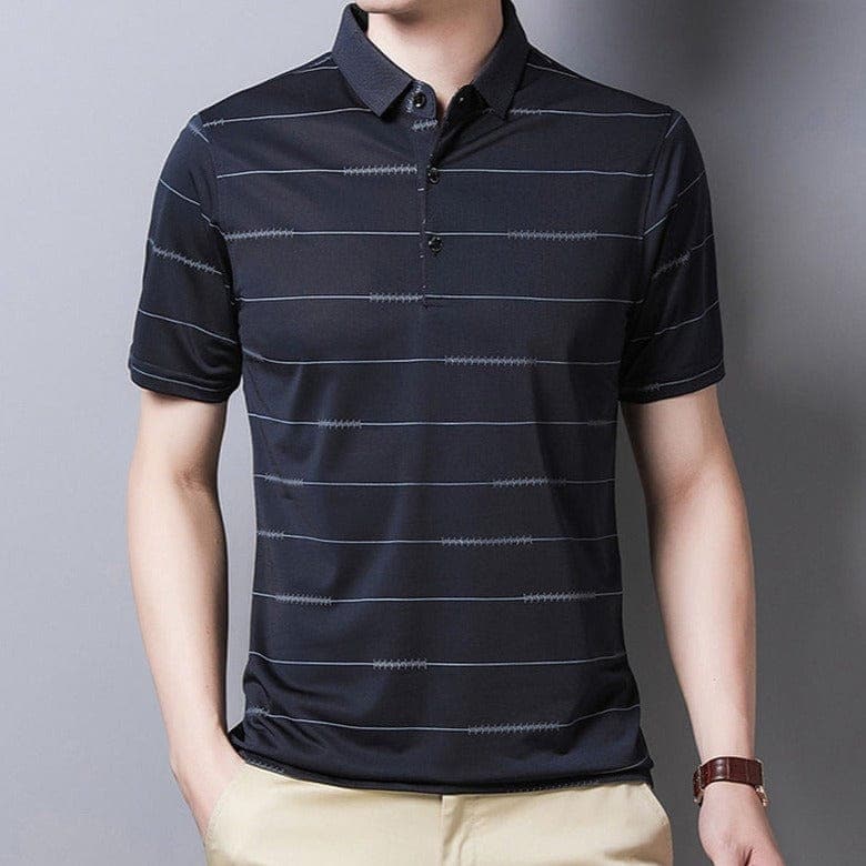 parine.pl Granatowy / S Polo Męskie W Paski