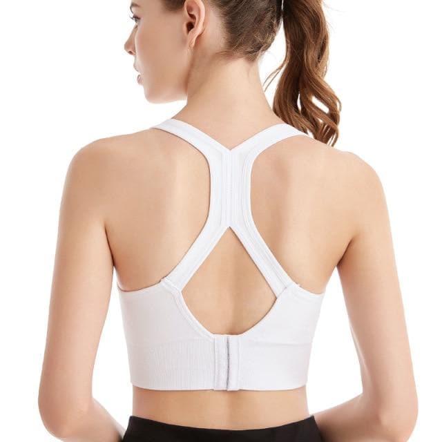 parine.pl Bielizna > Biustonosz > Sportowy Biały / XL Prosty Biustonosz Sportowy