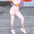 parine.pl Sport > Legginsy Różowy / M Sportowe Legginsy Z Paskami
