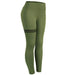 parine.pl Sport > Legginsy Zielony / S Sportowe Legginsy Z Paskami