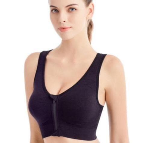 parine.pl 214 Czarny / XL Sportowy Biustonosz Plus Size