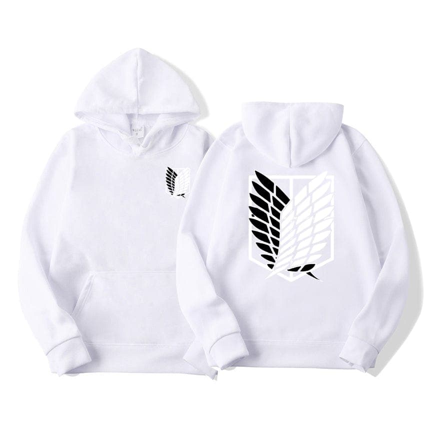 parine.pl Biały / XL Stylowa Bluza Męska Z Kapturem I Długim Rękawem