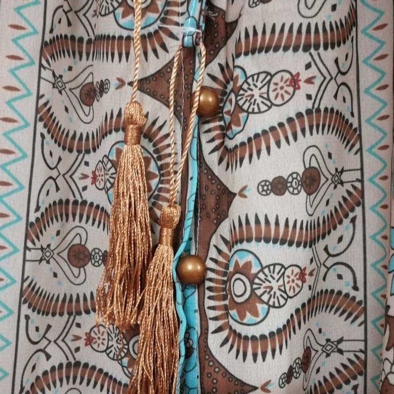 parine.pl Sukienka Plażowa Boho Z Frędzlami