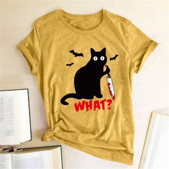parine.pl Odzież > Koszulka Żółty / XL T-shirt Z Kotem