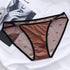 parine.pl 1772 Brązowy / XL Transparentne Figi W Serca