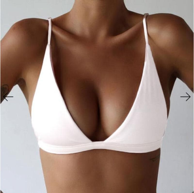 parine.pl 211 Biały / S Trójkątna Góra Od Bikini Z Push Upem