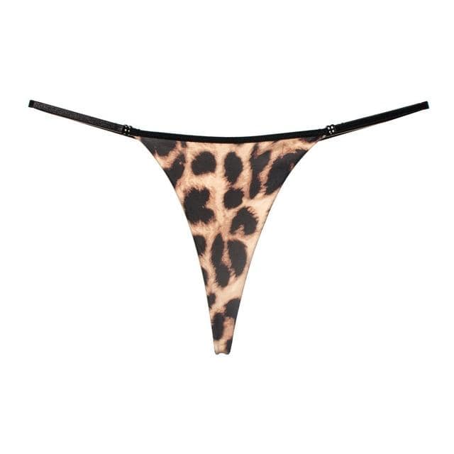 parine.pl 1772 Brązowy / XL Trójkątne Stringi Ze Zwierzęcym Motywem
