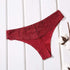 parine.pl 1772 Bordowy / XXL Uniwersalne Koronkowe Stringi