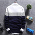 parine.pl Wełniany Longsleeve Męski W Paski