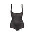 parine.pl 1578 Czarny / 3XL Wyszczuplające Body W Kwiatowe Wzory
