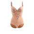 parine.pl 1578 Beżowy / XL Wyszczuplające Body W Subtelny Kwiatowy Wzór