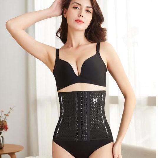 parine.pl 1578 Czarny / XL Wyszczuplający Gorset W Siateczkę