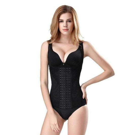 parine.pl 1578 Czarny / XL Wyszczuplający Gorset Z Ramiączkami