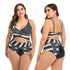 parine.pl Czarny 1 / L Wzorzyste Plus Size Bikini