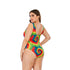 parine.pl Wzorzyste Plus Size Bikini Z Falbankami