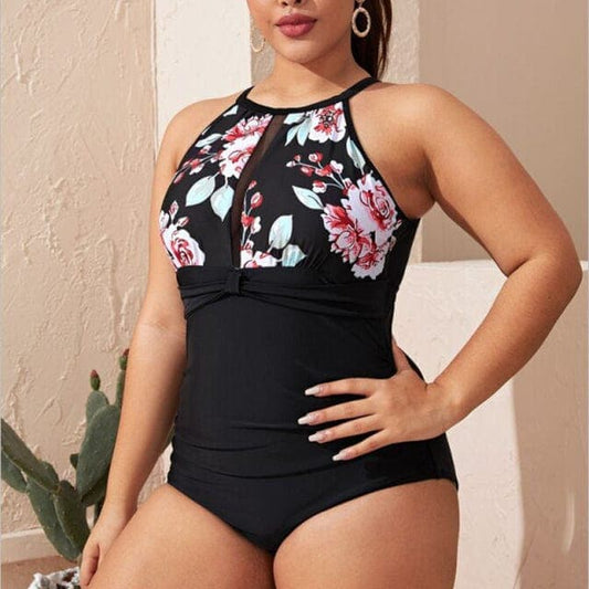 parine.pl Wzór 1 / 4XL Wzorzyste Plus Size Bikini Z Falbankami
