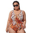parine.pl Wzór 7 / 4XL Wzorzyste Plus Size Bikini Z Falbankami