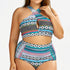 parine.pl Wzorzyste Plus Size Bikini Z Wycięciem Na Dekolcie