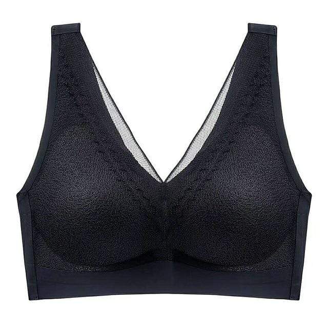 parine.pl Bielizna > Biustonosz > Push Up Czarny / 4XL Zabudowany Biustonosz Push Up