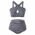 parine.pl Czarny / XL Wzorzyste Plus Size Bikini Z Wycięciem Na Dekolcie